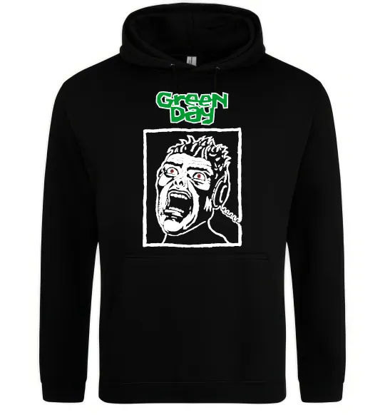 Мужская толстовка (худи) Green Day Scream Черный фото