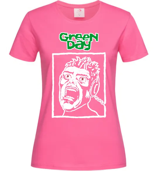 Женская футболка Green Day Scream Ярко-розовый фото