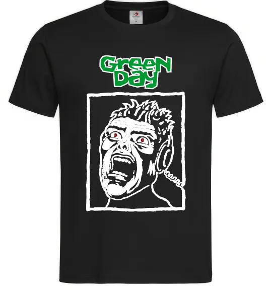 Мужская футболка Green Day Scream Черный фото