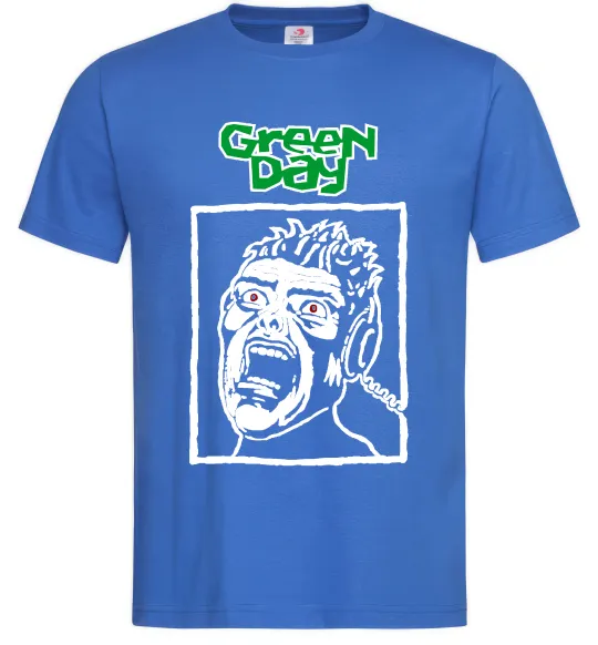 Мужская футболка Green Day Scream Ярко-синий фото