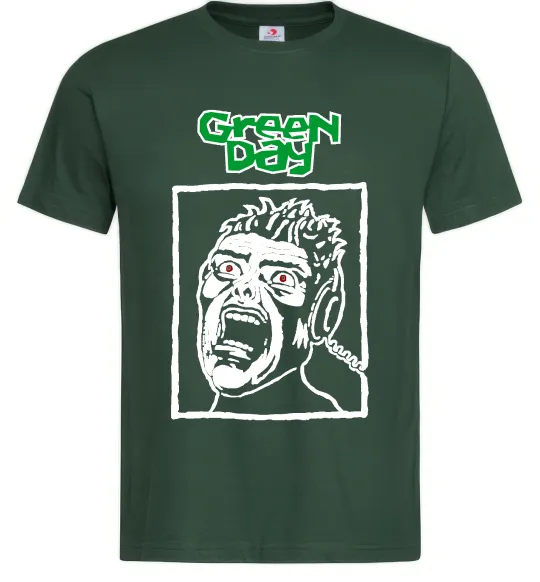 Мужская футболка Green Day Scream Темно-зеленый фото