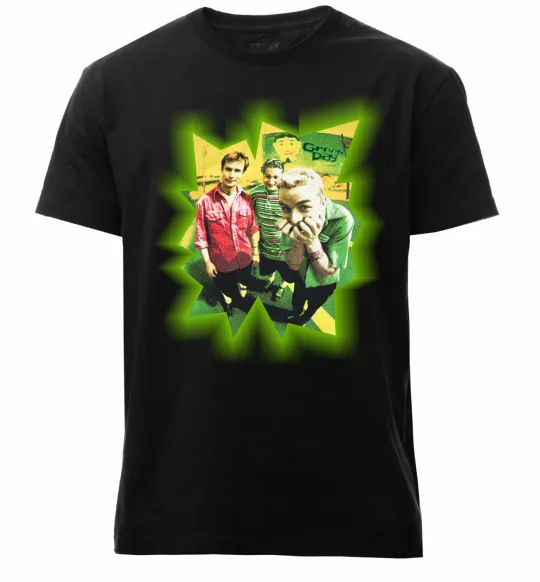 Мужская премиум футболка Green Day фото Черный фото