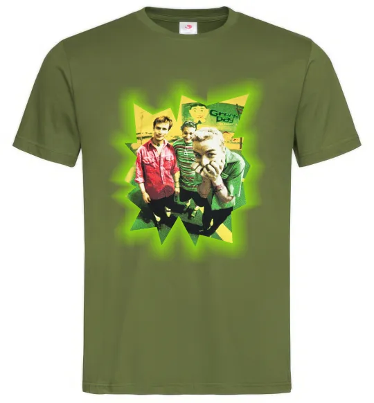 Мужская футболка Green Day фото Оливковый фото