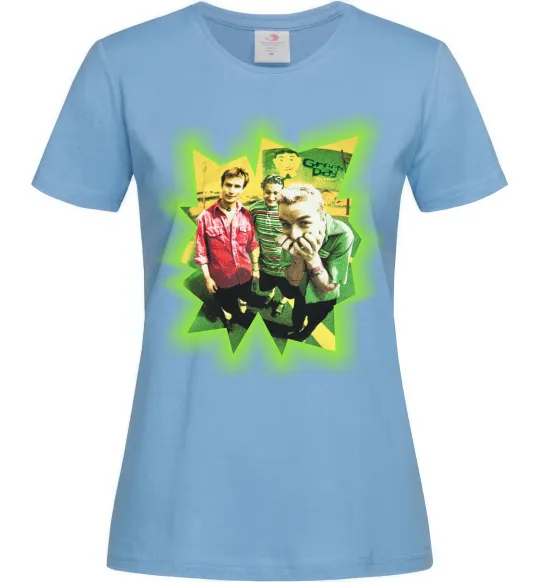 Женская футболка Green Day фото Голубой фото