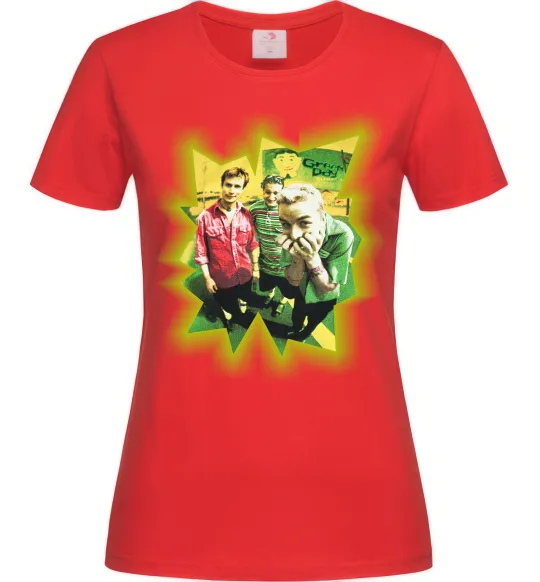 Женская футболка Green Day фото Красный фото