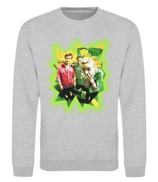 Свитшот Green Day фото Серый меланж фото
