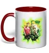 Чашка с цветной ручкой Green Day фото Красный фото