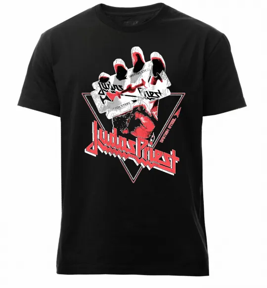 Мужская премиум футболка Judas Priest British steel Черный фото