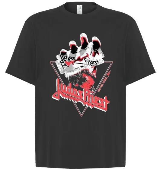 Футболка Оверсайз Judas Priest British steel Черный фото