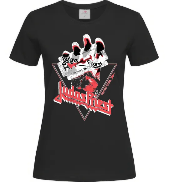 Женская футболка Judas Priest British steel Черный фото