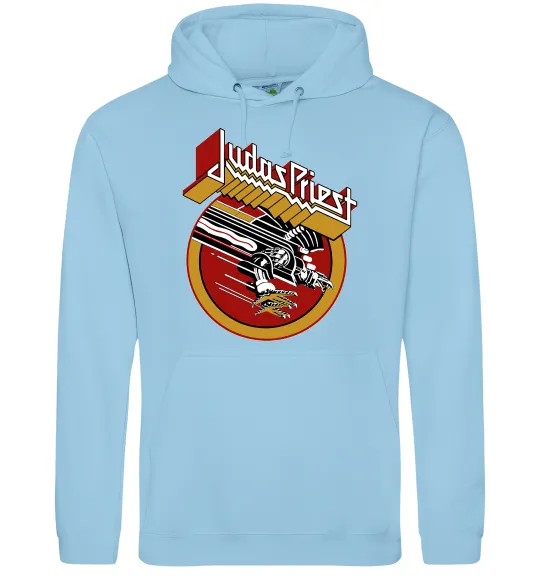 Чоловіча толстовка (худі) Judas Priest Screaming for vengeance Блакитний фото