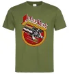 Мужская футболка Judas Priest Screaming for vengeance Оливковый фото