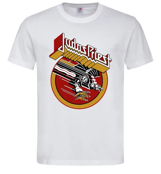 Мужская футболка Judas Priest Screaming for vengeance Белый фото