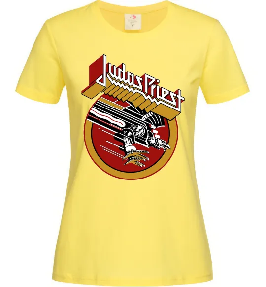 Женская футболка Judas Priest Screaming for vengeance Лимонный фото