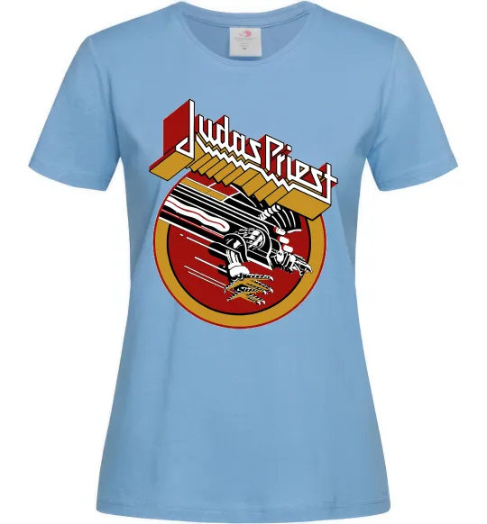 Женская футболка Judas Priest Screaming for vengeance Голубой фото