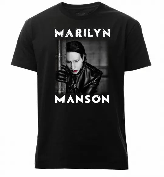 Мужская премиум футболка Marylin Manson фото Черный фото