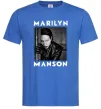 Мужская футболка Marylin Manson фото Ярко-синий фото