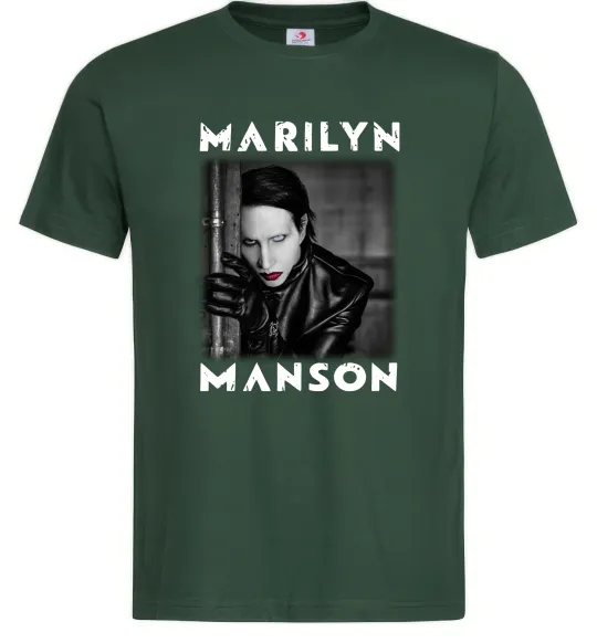 Мужская футболка Marylin Manson фото Темно-зеленый фото