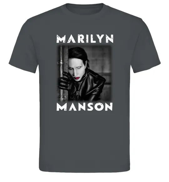 Мужская футболка Marylin Manson фото Графит фото
