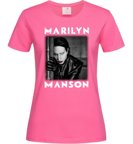 Женская футболка Marylin Manson фото Ярко-розовый фото