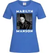 Женская футболка Marylin Manson фото Ярко-синий фото