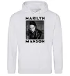 Женская толстовка (худи) Marylin Manson фото Серый меланж фото