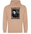 Женская толстовка (худи) Marylin Manson фото Песочный фото