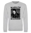 Світшот Marylin Manson фото Сірий меланж фото