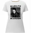 Женская премиум футболка Marylin Manson фото Белый фото