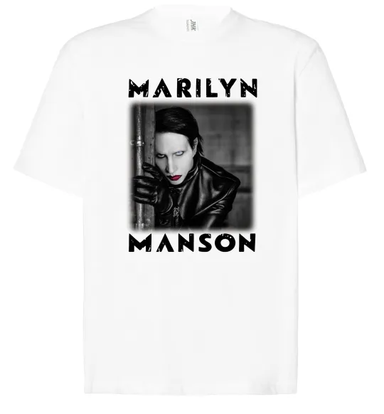 Футболка Оверсайз Marylin Manson фото Белый фото