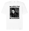 Футболка Оверсайз Marylin Manson фото Белый фото