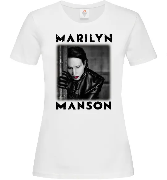 Женская футболка Marylin Manson фото Белый фото