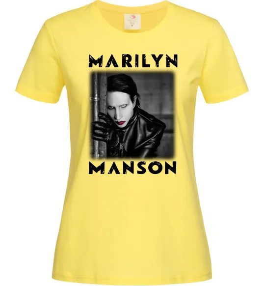 Женская футболка Marylin Manson фото Лимонный фото