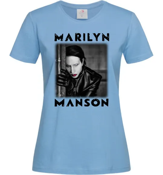 Женская футболка Marylin Manson фото Голубой фото
