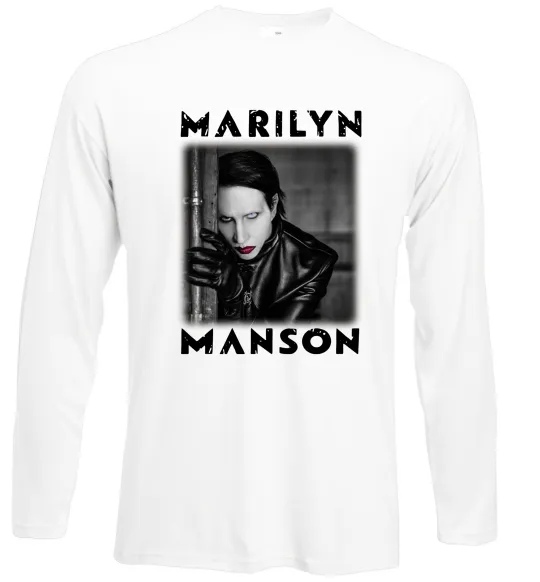 Лонгслив Marylin Manson фото Белый фото