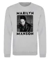 Свитшот Marylin Manson фото Серый меланж фото