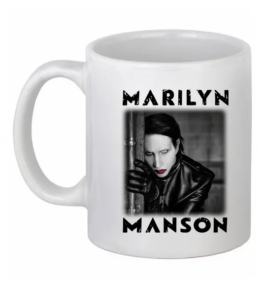 Чашка керамічна Marylin Manson фото Білий фото