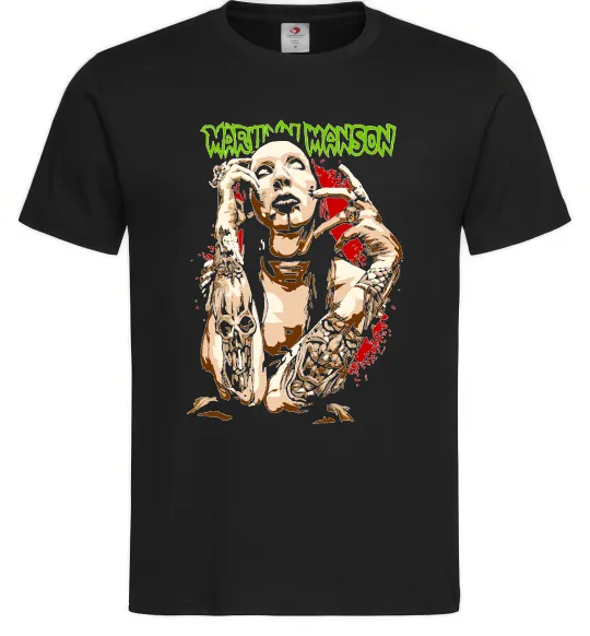 Мужская футболка Marilyn Manson art Черный фото