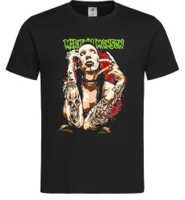 Мужская футболка Marilyn Manson art Черный фото