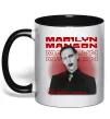 Чашка с цветной ручкой Marylin Manson Mechanical animals Черный фото
