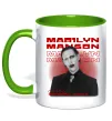 Чашка с цветной ручкой Marylin Manson Mechanical animals Зеленый фото