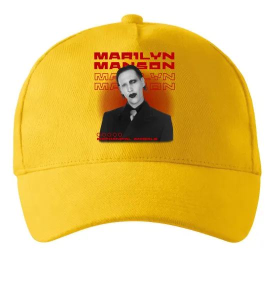 Кепка Marylin Manson Mechanical animals Сонячно жовтий фото