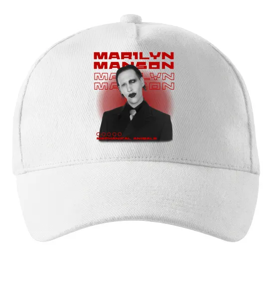 Кепка Marylin Manson Mechanical animals Білий фото