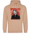 Чоловіча толстовка (худі) Marylin Manson Mechanical animals Пісочний фото