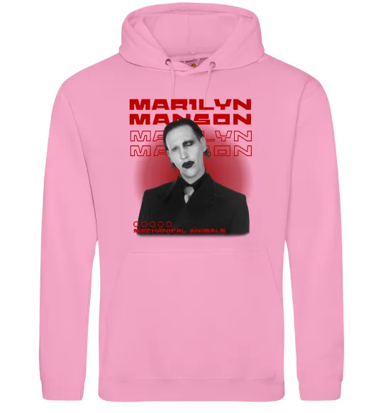 Женская толстовка (худи) Marylin Manson Mechanical animals Розовый фото