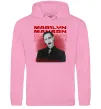 Женская толстовка (худи) Marylin Manson Mechanical animals Розовый фото