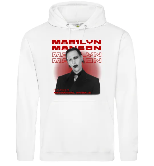 Женская толстовка (худи) Marylin Manson Mechanical animals Белый фото