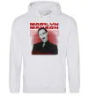 Женская толстовка (худи) Marylin Manson Mechanical animals Серый меланж фото