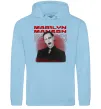 Женская толстовка (худи) Marylin Manson Mechanical animals Голубой фото