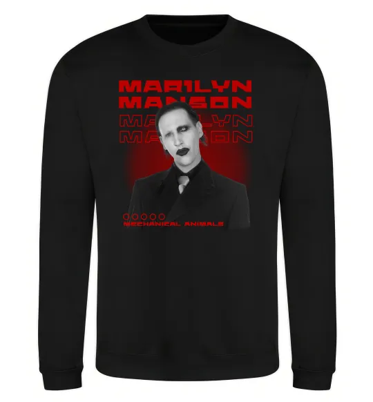 Світшот Marylin Manson Mechanical animals Чорний фото